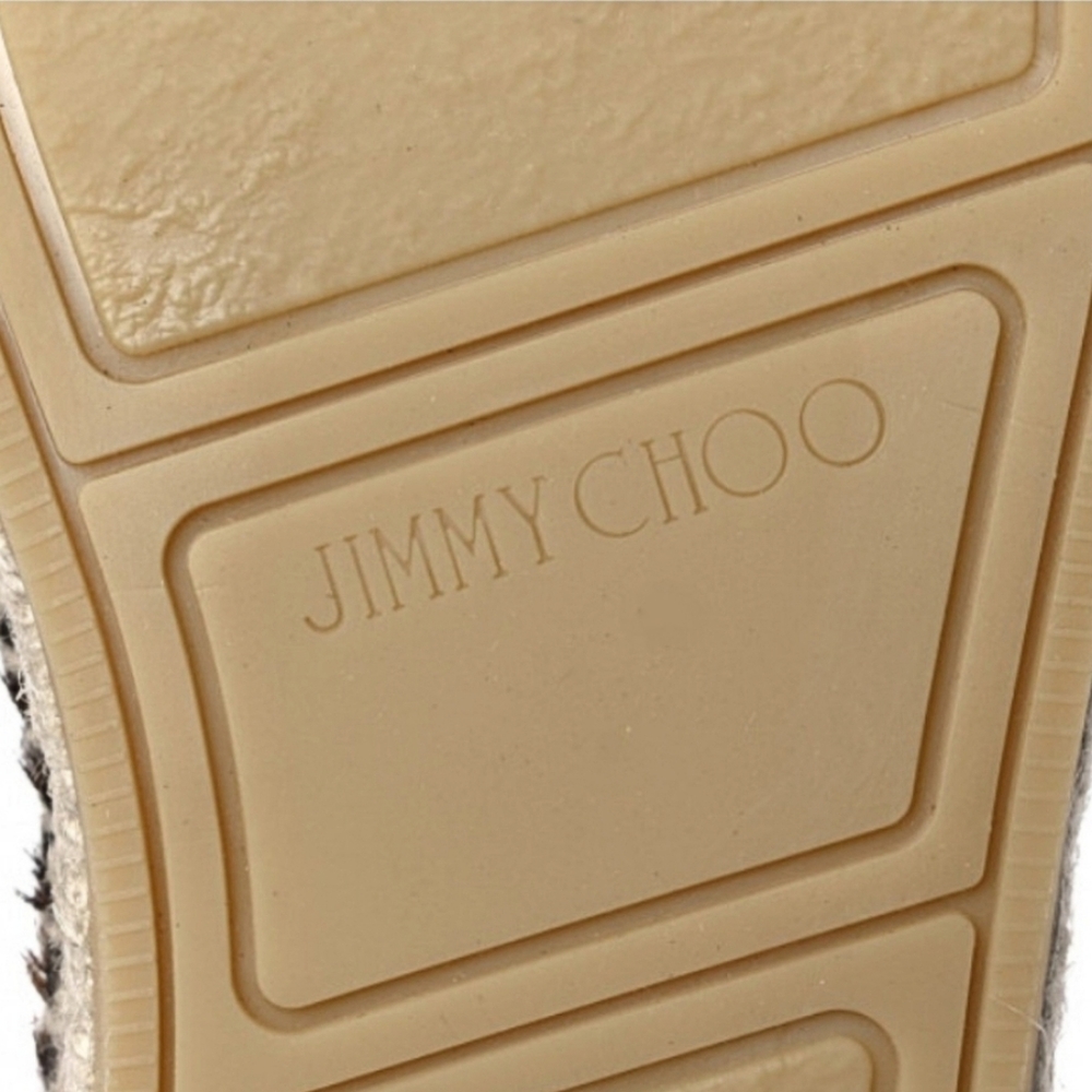 Jimmy Choo Espadrilles Vlad Pony Hair Leopard Print Slip Ons Unisex - Picture 13 of 13